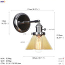 GobekUsa Amber Glass Ball Wall Lights - Modern LED Wall Lamp for Home Bedroom Mirror Stair