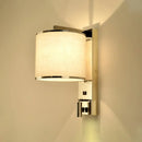 GobekUsa Modern Fabric LED Wall Sconce Light in Chrome for Living Room