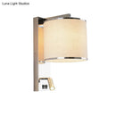 GobekUsa Modern Fabric LED Wall Sconce Light in Chrome for Living Room