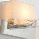 GobekUsa Simple Beige Fabric LED Wall Light Sconce for Bedroom