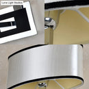 GobekUsa Modern Oval Wall Sconce: Chrome LED Fabric Lighting for Bedside
