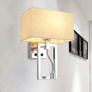GobekUsa White Contemporary Rectangular Wall Mount Light Sconce with Spotlight