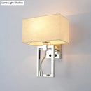 GobekUsa White Contemporary Rectangular Wall Mount Light Sconce with Spotlight