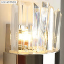 GobekUsa Modern K9 Crystal Sconce Wall Light for Bedroom - Clear Finish