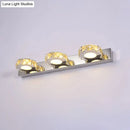 GobekUsa Modern Stainless Steel Crystal Vanity Sconce - 3/4 Light Beveled Design for Round/Square Bathroom Wall Mount