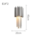 GobekUsa Crystal Clear LED Wall Sconce Chrome Silver Gold Wall Light for Bedroom