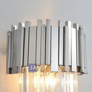 GobekUsa Crystal Clear LED Wall Sconce Chrome Silver Gold Wall Light for Bedroom