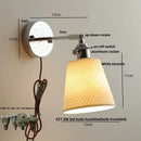 GobekUsa Ceramic LED Wall Light Fixture Up Down Rotate Modern Style Bedside Lamp