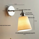 GobekUsa Ceramic LED Wall Light Fixture Up Down Rotate Modern Style Bedside Lamp