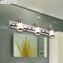 GobekUsa Modern Chrome LED Vanity Wall Light, 2/3 Bulbs, 12"/18" Long, White/Warm Light