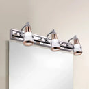 GobekUsa Modern Chrome LED Vanity Wall Light, 2/3 Bulbs, 12"/18" Long, White/Warm Light