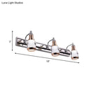 GobekUsa Modern Chrome LED Vanity Wall Light, 2/3 Bulbs, 12"/18" Long, White/Warm Light