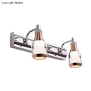 GobekUsa Modern Chrome LED Vanity Wall Light, 2/3 Bulbs, 12"/18" Long, White/Warm Light