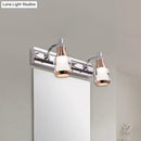 GobekUsa Modern Chrome LED Vanity Wall Light, 2/3 Bulbs, 12"/18" Long, White/Warm Light