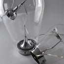 GobekUsa Lodes Blow Glass Table Light: Adjustable Modern Chrome Lamp for Home, Store, and Bar