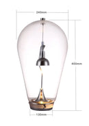 GobekUsa Lodes Blow Glass Table Light: Adjustable Modern Chrome Lamp for Home, Store, and Bar