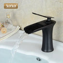 GobekUsa Copper Waterfall Vanity Faucet for Modern Basin Mixer Tap - 83008W
