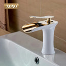 GobekUsa Copper Waterfall Vanity Faucet for Modern Basin Mixer Tap - 83008W