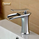 GobekUsa Copper Waterfall Vanity Faucet for Modern Basin Mixer Tap - 83008W