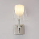GobekUsa White Glass Flared Wall Sconce Light Fixture for Contemporary Living Rooms