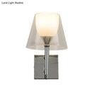 GobekUsa White Glass Flared Wall Sconce Light Fixture for Contemporary Living Rooms