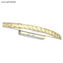GobekUsa Modern Crystal LED Vanity Wall Light for Bathrooms - Arched Sconce Fixture
