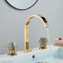 GobekUsa Dual Handle Basin Faucet: Deck Mounted Hot Cold Water Mixer Taps for Bathroom