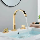 GobekUsa Dual Handle Basin Faucet: Deck Mounted Hot Cold Water Mixer Taps for Bathroom