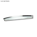 GobekUsa Modern Chrome Arched Vanity Light - 21"/27.5" LED Wall Sconce with Acrylic Diffuser