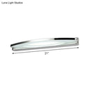 GobekUsa Modern Chrome Arched Vanity Light - 21"/27.5" LED Wall Sconce with Acrylic Diffuser