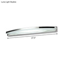 GobekUsa Modern Chrome Arched Vanity Light - 21"/27.5" LED Wall Sconce with Acrylic Diffuser