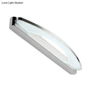 GobekUsa Modern Chrome Arched Vanity Light - 21"/27.5" LED Wall Sconce with Acrylic Diffuser