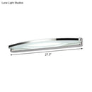 GobekUsa Modern Chrome Arched Vanity Light - 21"/27.5" LED Wall Sconce with Acrylic Diffuser