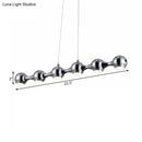 GobekUsa Modern Chrome Ball Pendant Ceiling Light with 6 Metal Lights - Warm/White Island Lighting for Living Room