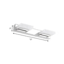 GobekUsa Chrome Wall Sconce with Brick Acrylic Shade for Bathroom Vanity - Choose from 2/3/5 Warm White Lights