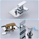 GobekUsa Chrome Bathtub Faucet Mixer with Hand Shower Waterfall Spout