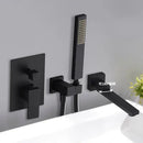 GobekUsa Chrome Bathtub Faucet Mixer with Hand Shower Waterfall Spout