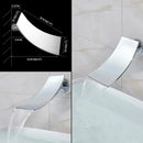 GobekUsa Chrome Bathtub Faucet Mixer with Hand Shower Waterfall Spout