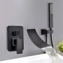 GobekUsa Chrome Bathtub Faucet Mixer with Hand Shower Waterfall Spout