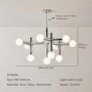 GobekUsa Bauhaus Glass Hanging Ceiling Lamps LED Chandelier Room Decor for Living Bedroom