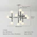 GobekUsa Bauhaus Glass Hanging Ceiling Lamps LED Chandelier Room Decor for Living Bedroom