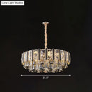 GobekUsa Clear Beveled Crystal Modern Layered Chandelier - Elegant Suspension Lighting for Living Rooms