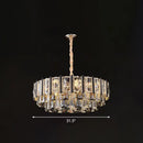 GobekUsa Clear Beveled Crystal Modern Layered Chandelier - Elegant Suspension Lighting for Living Rooms