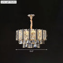 GobekUsa Clear Beveled Crystal Modern Layered Chandelier - Elegant Suspension Lighting for Living Rooms