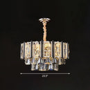 GobekUsa Clear Beveled Crystal Modern Layered Chandelier - Elegant Suspension Lighting for Living Rooms