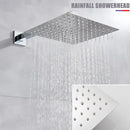 GobekUsa 16" Big Rainfall Shower Faucet with Digital Display and Single Lever Temperature Control