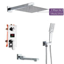 GobekUsa 16" Big Rainfall Shower Faucet with Digital Display and Single Lever Temperature Control