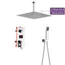 GobekUsa 16" Big Rainfall Shower Faucet with Digital Display and Single Lever Temperature Control