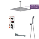 GobekUsa 16" Big Rainfall Shower Faucet with Digital Display and Single Lever Temperature Control