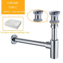 GobekUsa Bathroom Basin Sink Tap Bottle Trap Drain Kit Waste Pop Drain Chrome/Black/Bronze
